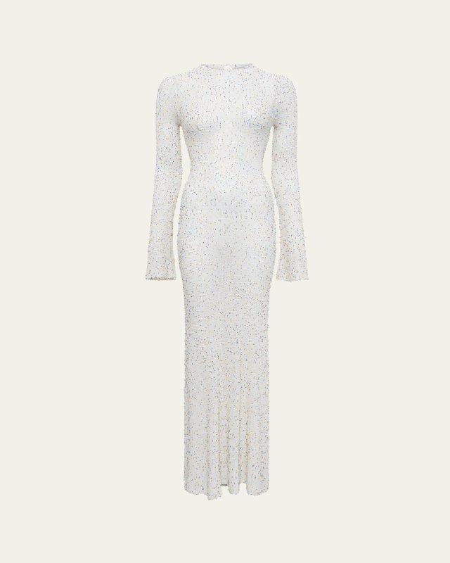 Chandra Beaded Cashmere Maxi Dress